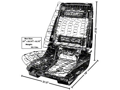 OPR 1966-1968 Chevelle Bucket Seat Frame Assembly with Support Springs, Left