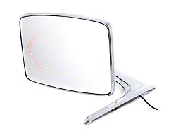 1966-1977 Ford Bronco Chrome Outside Mirror Assembly W/LED Left Side