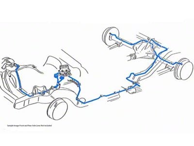 1966 Buick Skylark / Gran Sport Convertible 1/4 Front To Rear Manual Drum Brake Line Set 6pc, OE Steel