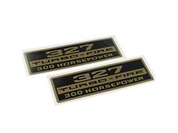 1966 Corvette Valve Cover Decals 327ci/300hp