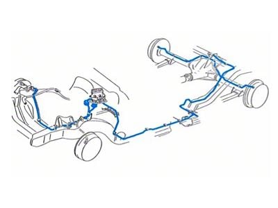 1966 Chevy-GMC Truck 1/2-Ton Standard Cab Shortbed Dual Master Cylinder Manual Drum Line Set 9pc, Stainless Steel