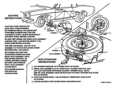 1966 Mustang Jack Instruction Decal