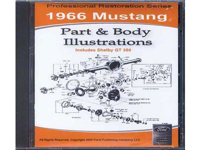 1966 Mustang Part and Body Illustrations on CD