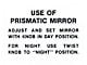 1966 Mustang Prismatic Mirror Instruction Decal