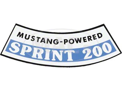 1966 Mustang Sprint 200 Air Cleaner Decal