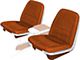 1966 Ford Thunderbird Front Bucket Seat Covers, Vinyl, Medium Emberglo Rust 28, Trim Code 24, Without Reclining Passenger Seat