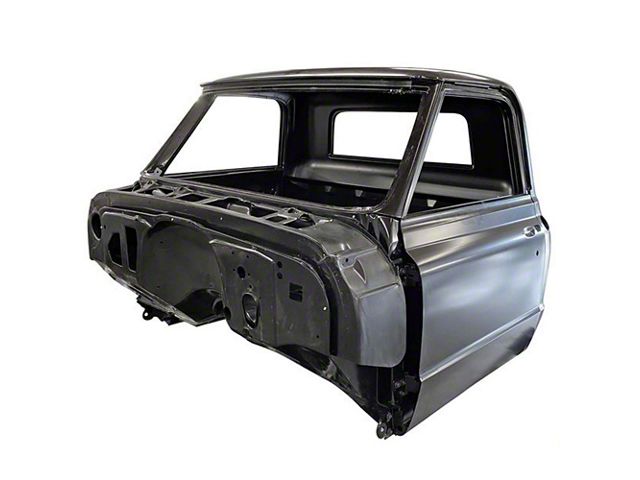 1967-1968 Chevy Truck Cab Assembly, Big Window, High Hump Floor, Without Factory AC, Vented LH B-Pillar, Without Cargo Light