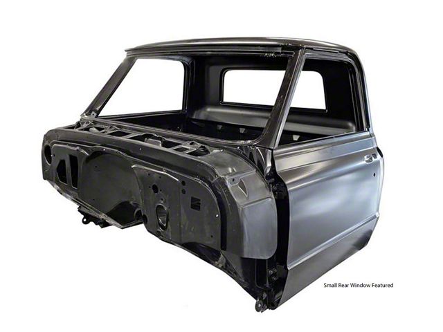 1967-1968 Chevy Truck Cab Assembly, Big Window, Small Hump Floor, With Factory AC, Vented LH B-Pillar, With Cargo Light