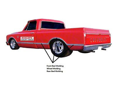 1967-1968 Chevy Or GMC Truck, Fleetside Molding Kit