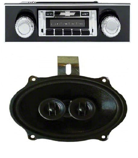 Custom Autosound Ecklers 67-68 USA-630 Radio,With Black Bezel,Spk EK-849448