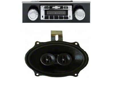 Custom Autosound 67-68 USA-630 Radio,With Black Bezel,Spk