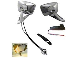 Mustang LED Turn Signal Mirrors, Deluxe, Amber, 1967-1968