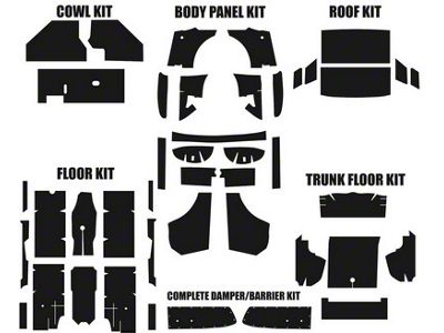 1967-1968 Mustang Fastback Acoustishield Insulation Kit