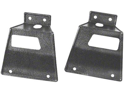 1967-1968 Mustang Fastback Fold Down Rear Seat Latch Cover Plates, Pair