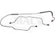 1967-1969 Mustang OEM Steel Rear Axle Drum Brake Lines for 8 Rear End, 2-Piece (8 Rear End, Rear Drum Brakes)