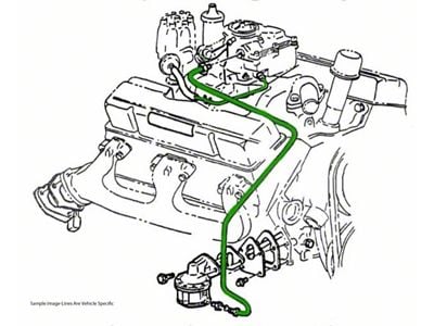 1967-1970 Chevy-GMC Truck Pump to Carb Line 4WD, 307CID 2bbl- OE Steel