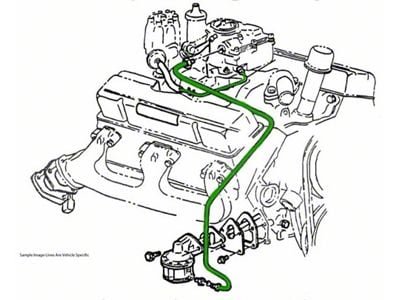 1967-1970 Chevy-GMC Truck Pump to Carb Line 4WD, 307CID 2bbl- Stainless Steel