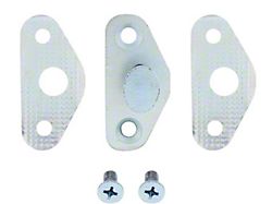 1967-1970 Mustang Door Latch Striker Plate Kit, Zinc Plated