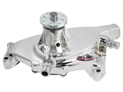 1967-1972 Chevrolet Camaro Platinum SuperCool Water Pump; 5.750 in. Hub Height; 5/8 in. Pilot; Short; 2 Threaded Water Ports; Aluminum Casting; Chrome; 1495AA