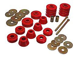 1967-1972 Chevy-GMC Truck Cab Mount Bushings, 3/4 Ton And 4WD, Red