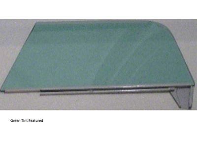 1967-1972 Chevy-GMC Truck Door Glass Installed In Channel-Green Tinted Glass, Left