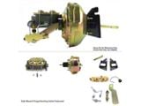 1967-1972 Chevy-GMC C/K Power Brake Booster Kit, Firewall Mount-11 Single Diaphragm Booster, Disc/Drum-Side Mount Proportioning Valve