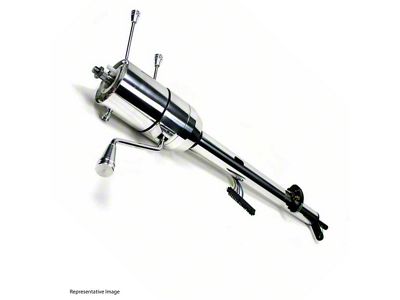 1967-1972 Chevy Truck Ididit Tilt Steering Column, AT Column Shift, Rack And Pinion Steering, Polished Aluminum