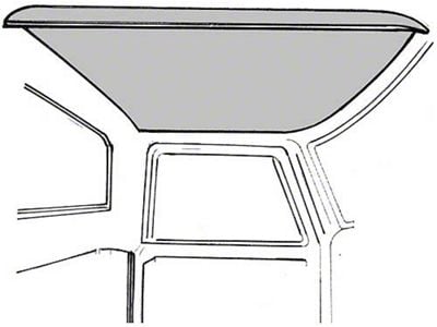 1967-72 Ford Pickup Headliner Kit, Non-Perforated Gray, 1 Piece