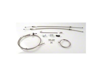 OPR 1967 Camaro Parking Brake Cable System Kit Stainless Steel Complete For Cars With Big Block Engine