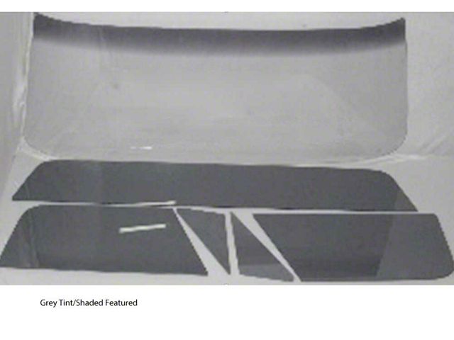 1967 Chevy-GMC Truck Glass Kit, Deluxe/Large Back Glass-Grey Tint With Shade Band