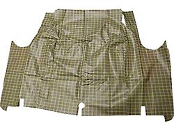 1967 Fairlane Trunk Mat - Fleece Backing - Tan Plaid 06