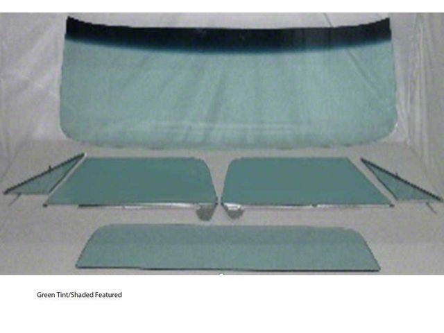1967 Chevy-GMC Truck Glass Kit With Vent Window In Frames, Door Glass In Channel, Small Back Glass-Clear