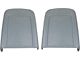 1967 Mustang Deluxe Interior Molded Fiberglass Right and Left Bucket Seatbacks, Black