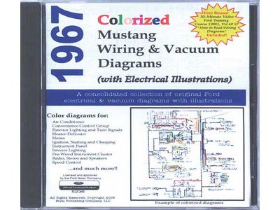 1967 Mustang Wiring Diagrams and Vacuum Schematics on USB