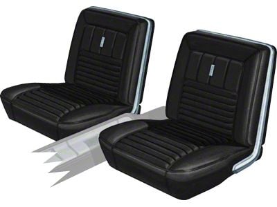 Seat Covers/ Full Set/ Bucket & Bench/ Black/ Flane Ht