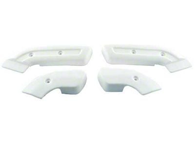 1968-1970 Mustang 4-Piece Bucket Seat Hinge Cover Set, White