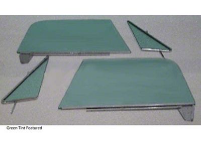 1968-1972 Chevy-GMC Truck Side Window Kit With Assembled Vent And Door Glasses, Green Tint