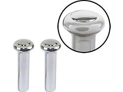 Door Lock Knobs; Chrome (68-73 Mustnag)