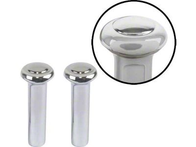 Door Lock Knobs; Chrome (68-73 Mustnag)