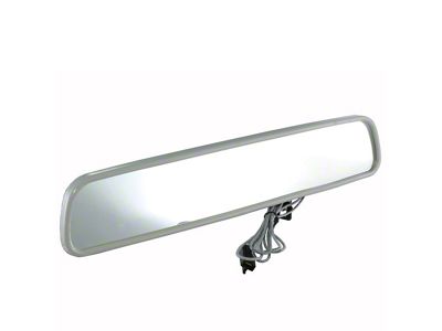 1968-1976 8 Inside Rear View Mirror with Map Light, Silver