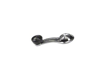 Window Crank Handle with Black Knob; Chrome (65-81 Biscayne, Brookwood, Caprice, Estate, Impala, Kingswood, Townsman)