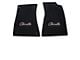 1968-69 Chevelle Lloyds Black Front Floor Mats Silver Chevelle Logo