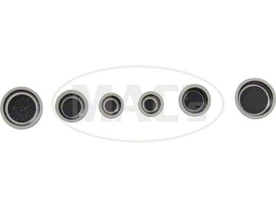 1968 Mustang Horn Panel Button Kit, 6 Pieces