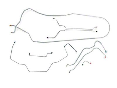 1968 Pontiac GTO/ Tempest/ LeMans Convertible Power Disc Complete Brake Line Set 8pc OE Steel