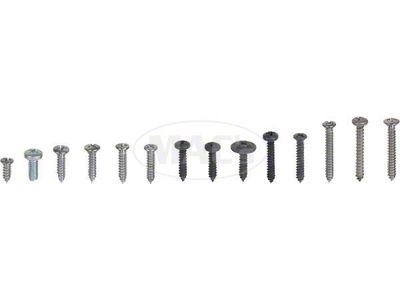 1969-1970 Mustang Fastback Interior Trim Screw Set, 121 Pieces