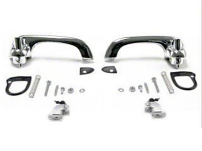 Scott Drake 1969-1970 Mustang Show Quality Door Handle Set, Polished Chrome