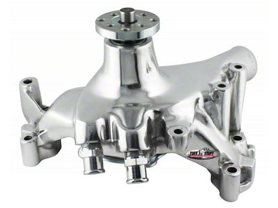 1969-1972 Chevrolet Camaro Platinum SuperCool Water Pump; 7.281 in. Hub Height; 5/8 in. Pilot; Long; Flat Smooth Top And 2 Threaded Water Ports; Polished; 1459NB