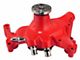 1969-1972 Chevrolet Camaro SuperCool Water Pump; 7.281 in. Hub Height; 5/8 in. Pilot; Long; 2 Threaded Water Ports; Red Powdercoat w/Chrome Accents; 1461NCRED