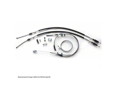 1969-1972 Chevy-GMC Truck Parking Brake Cable Set, TH400, Longbed With Leaf Springs, OE Steel