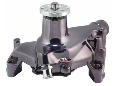 1969-1992 Chevrolet Camaro Platinum SuperCool Water Pump; 6.937 in. Hub Height; 5/8 in. Pilot; Long; Flat Smooth Top; Black Chrome; 1448NA7